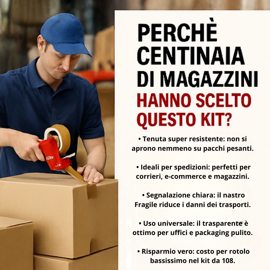 Nastri adesivi per imballaggio magazzino