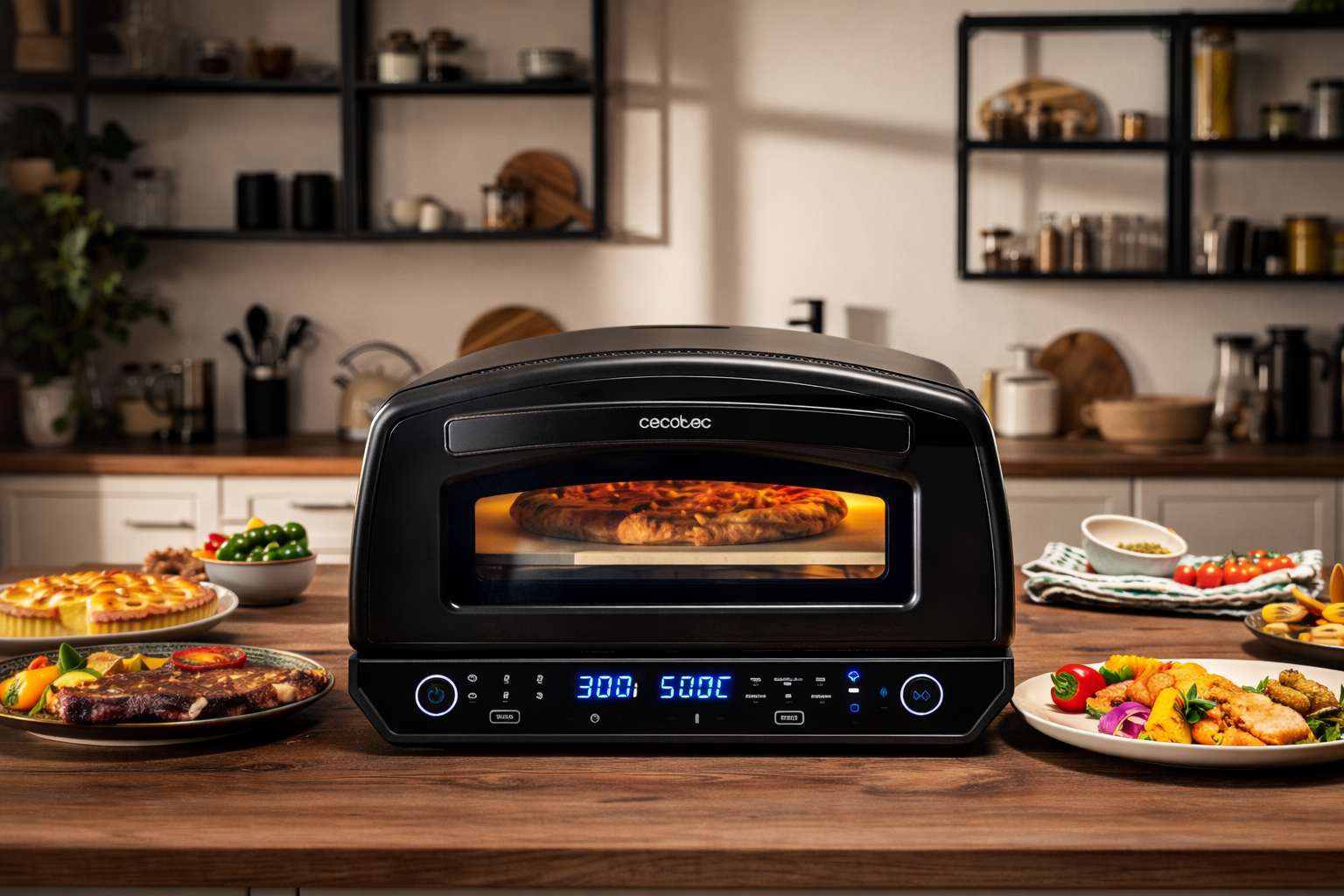 Forno elettrico per pizza da tavolo con display LED