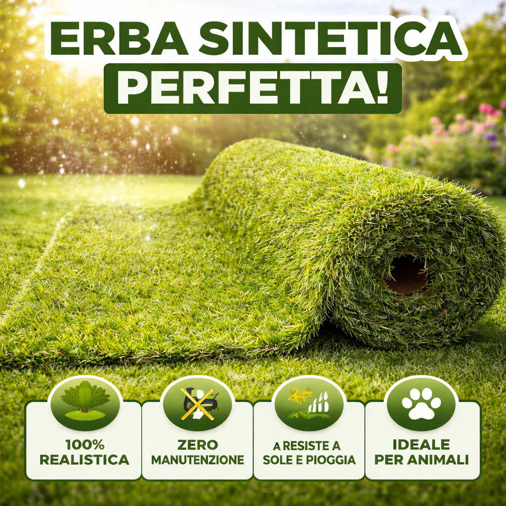 Prato sintetico 3 cm alta densità