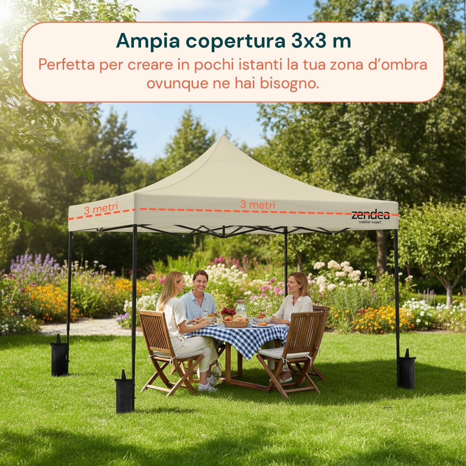 Gazebo 3x3 richiudibile