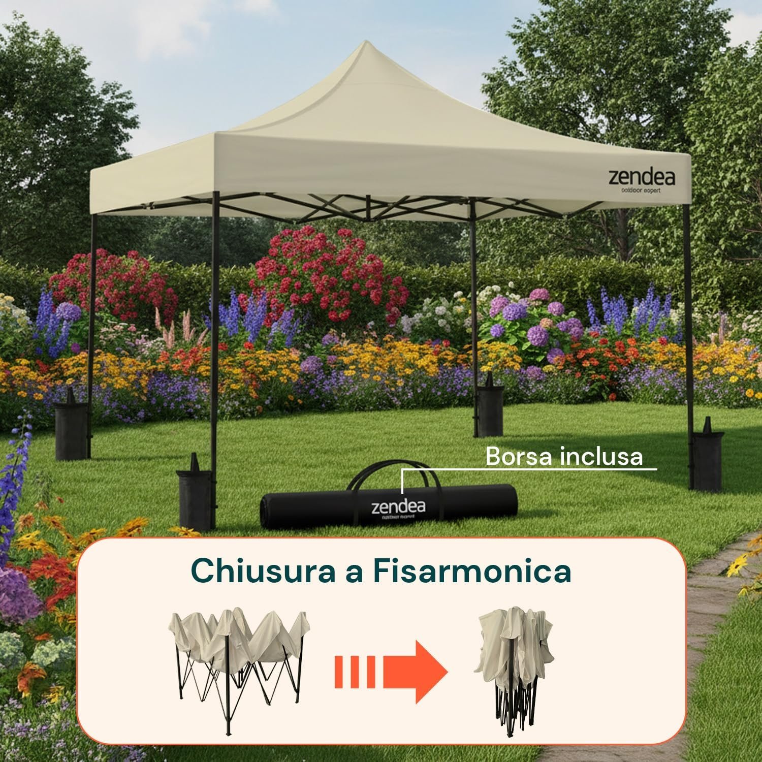 Gazebo richiusibile telescopico