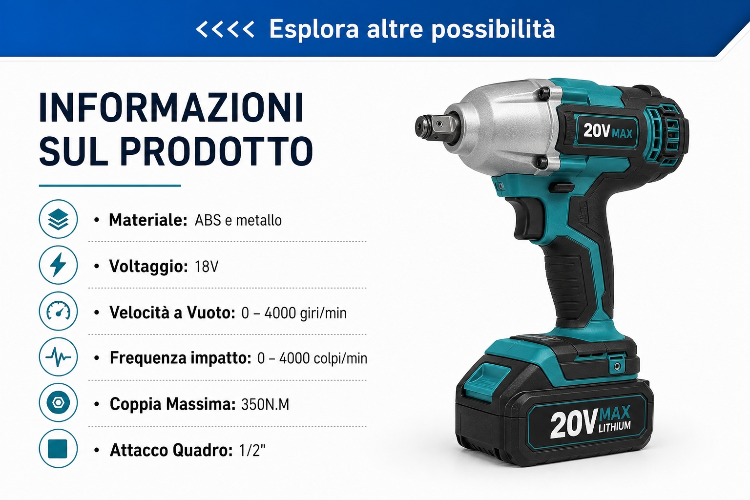 Avvitatore ad impulsi del kit