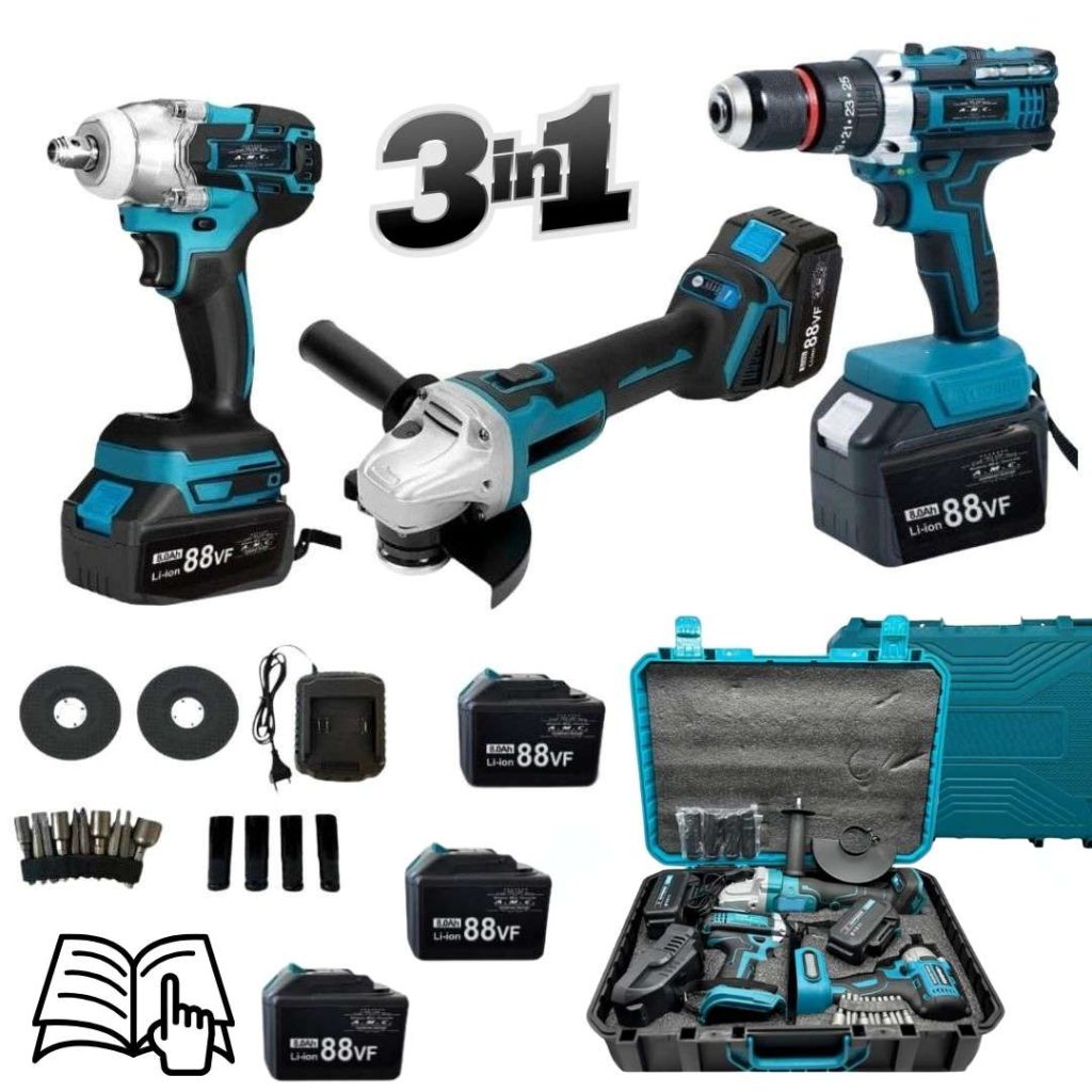 Kit attrezzi professionale 3 in 1 completo