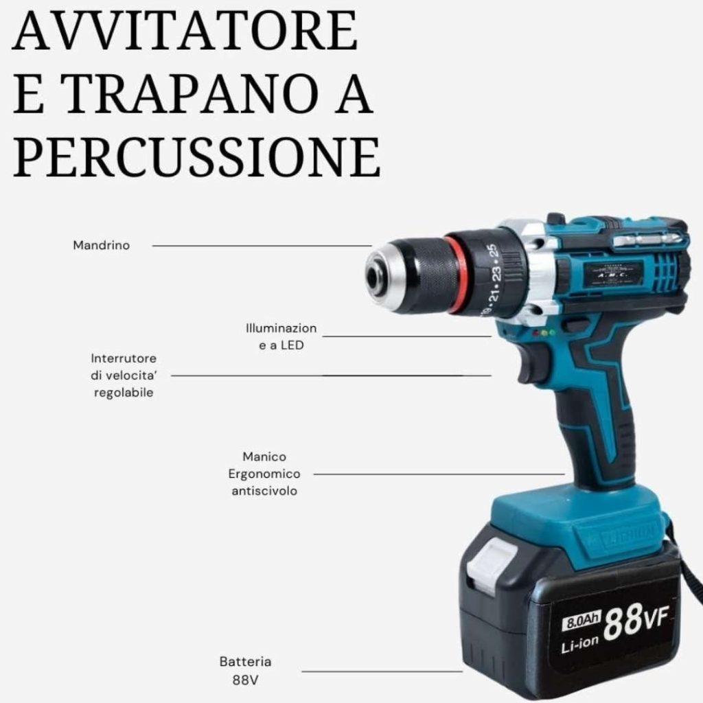 Kit attrezzi 3 in 1 con valigetta e componenti