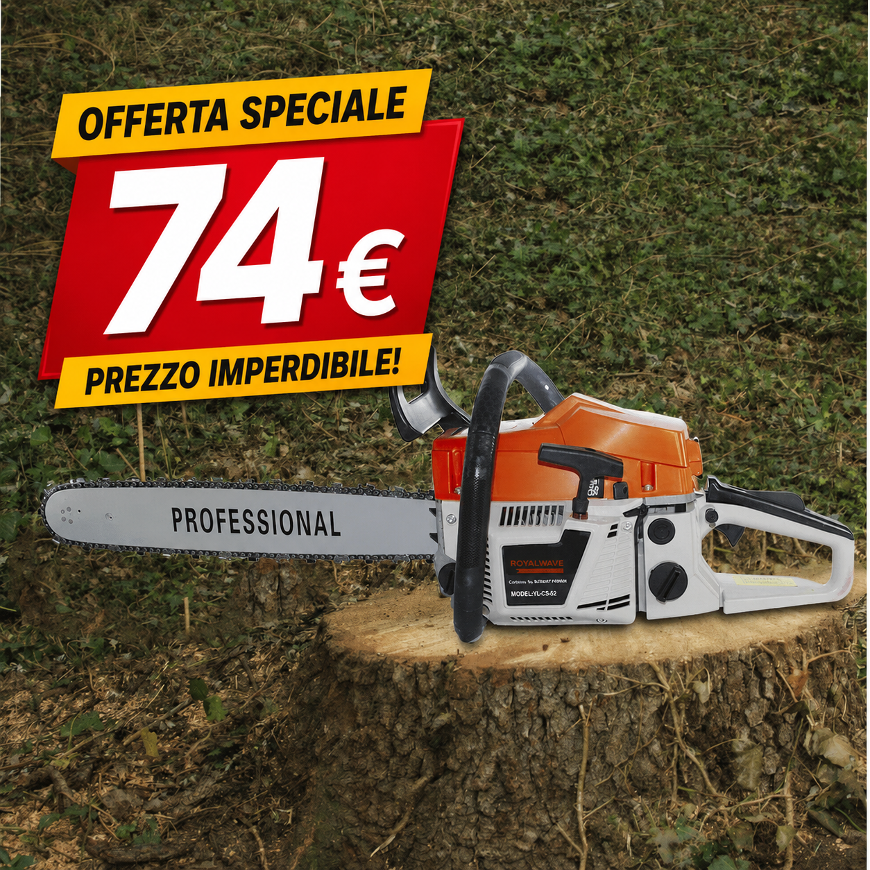 Motosega a scoppio 52cc in offerta
