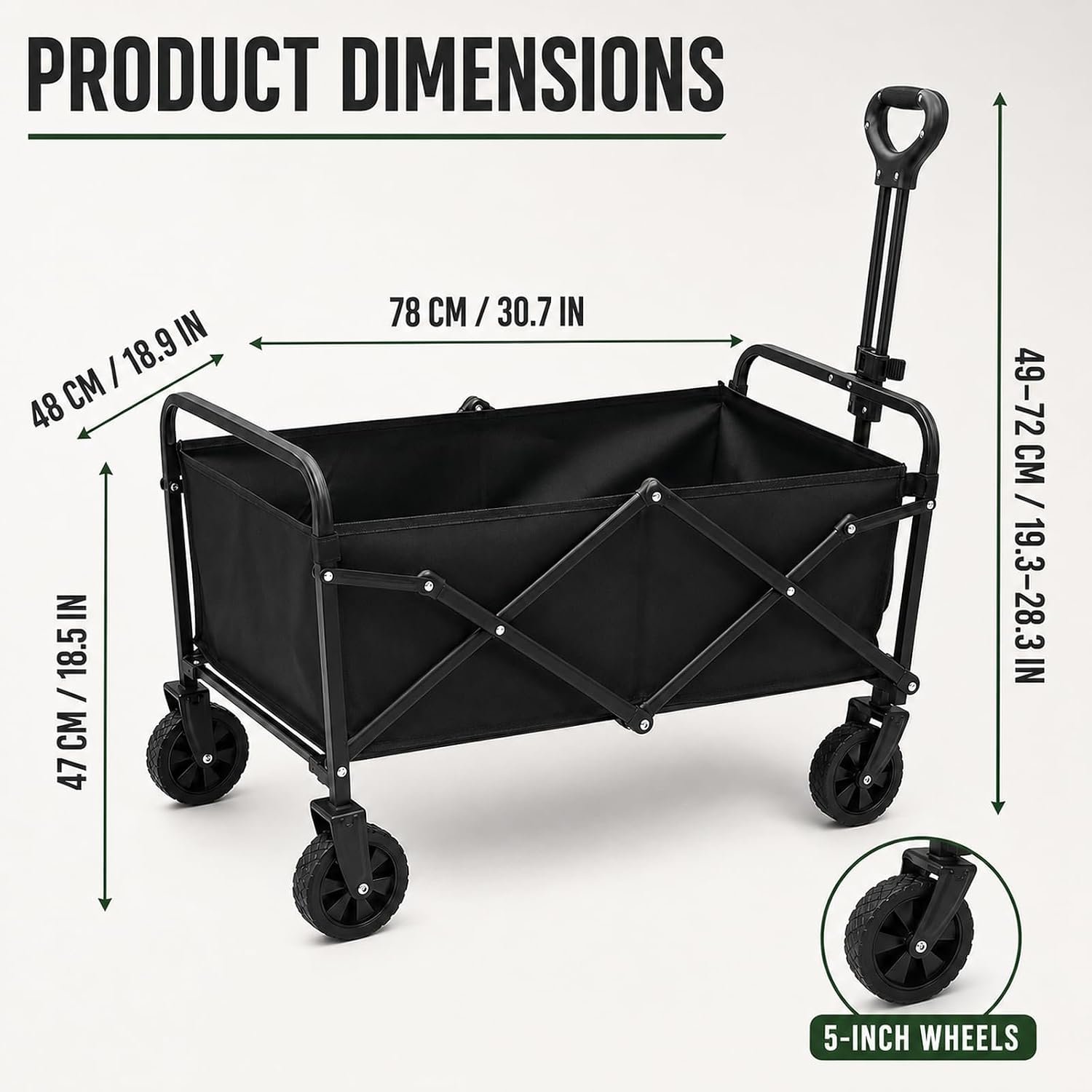 Dimensioni carrello pieghevole