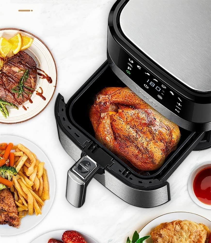 Cestello della friggitrice con pollo arrosto