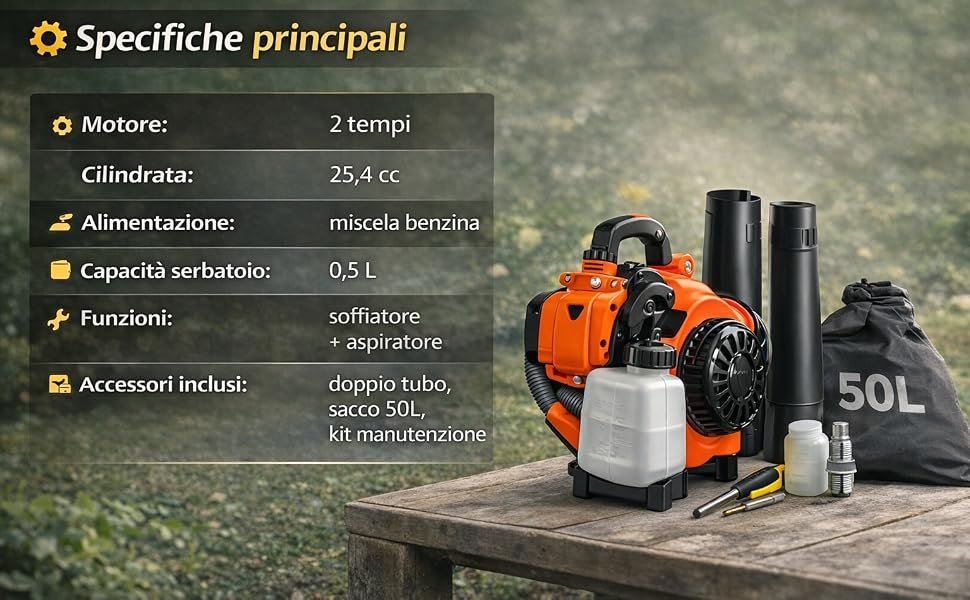 Utilizzo del soffiatore portatile